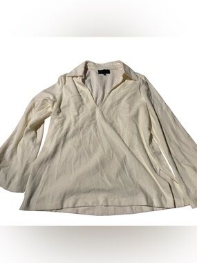 Nili Lotan  Long Sleeve V-Neck 100% cotton